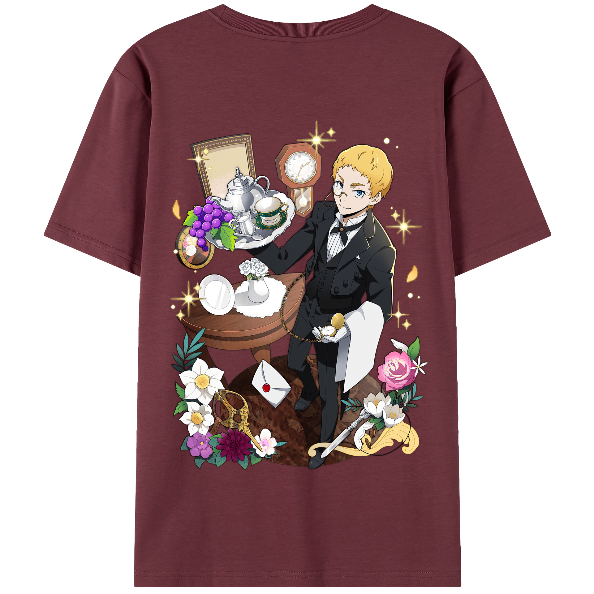 （画像用） 文豪ストレイドッグス Bungo Stray Dogs 綿100％半袖Tシャツ（背面プリント）